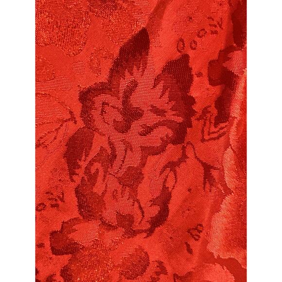 Vintage Daniela Cami‎ Tank Womens Medium Red Floral Embossed USA - Picture 6 of 7